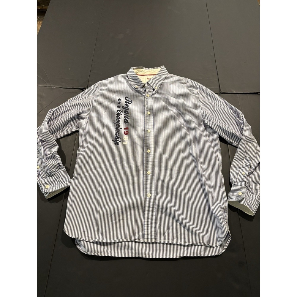 Stafford Prep Regatta Championship 1981 Button-down Blue/White L